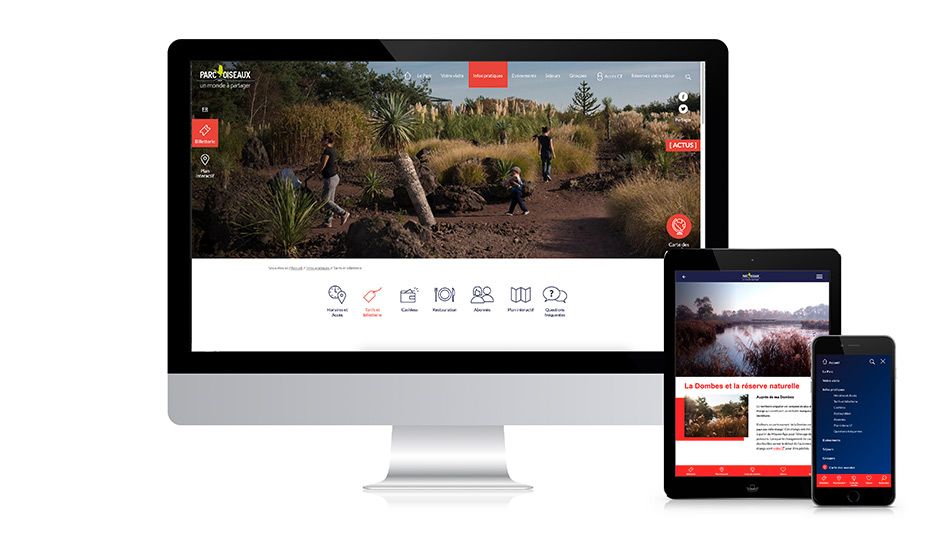 Réalisation ADAKA : Parc des Oiseaux, site internet