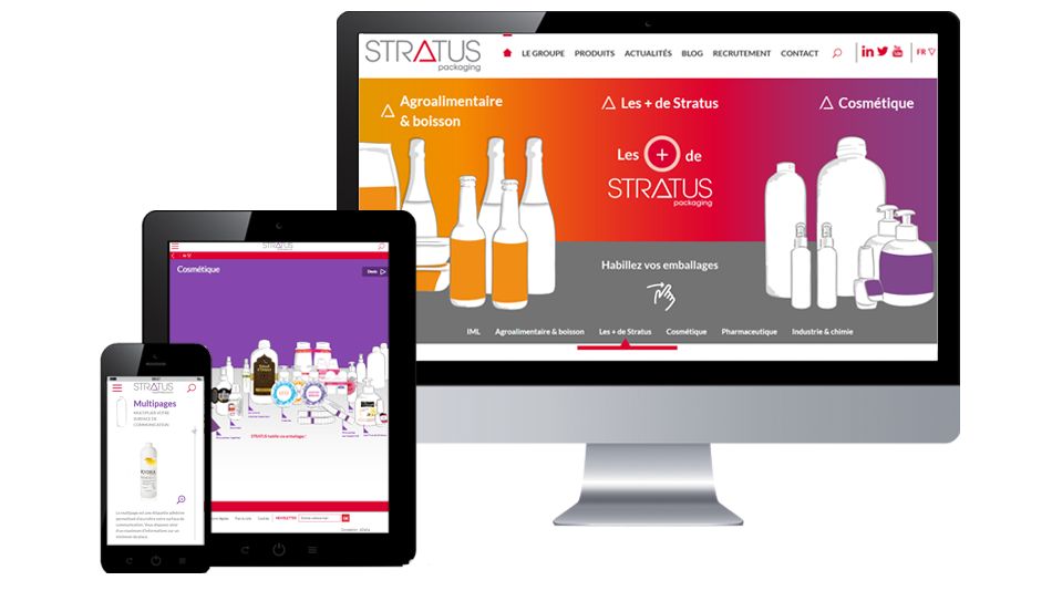Réalisation ADAKA : Stratus Packaging, site internet